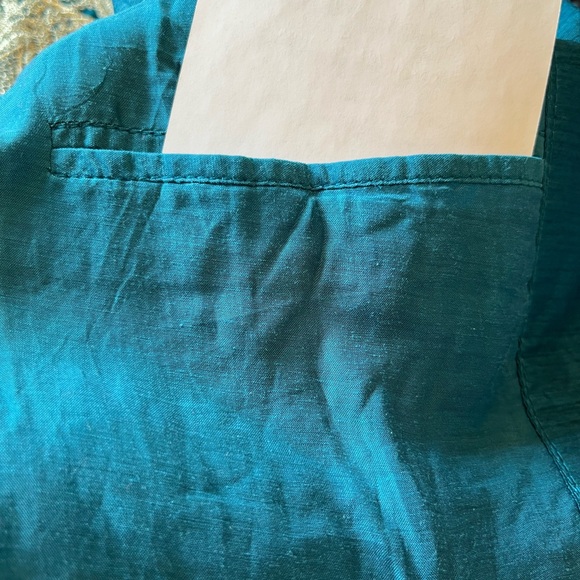 Teal and Gold Embroidered Jacket - Picture 8 of 11